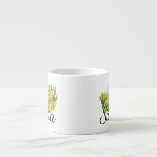 Sicilia Mt,Etna Design エスプレッソカップ (正面)