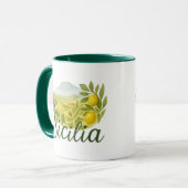 Sicilia Mt.Etna Design Mug マグカップ (正面左)