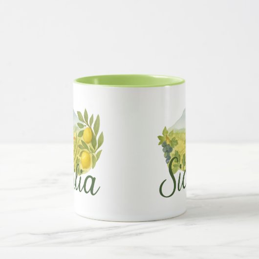 Sicilia Mt.Etna Design Mug マグカップ (中央)