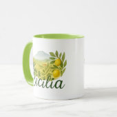 Sicilia Mt.Etna Design Mug マグカップ (正面左)