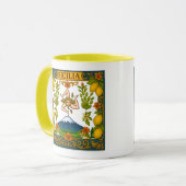 Sicilia Mt.Etna Trinacria Design Mug マグカップ (正面左)