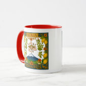 Sicilia Mt.Etna Trinacria Design Mug マグカップ (正面左)