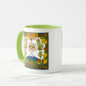 Sicilia Mt.Etna Trinacria Design Mug マグカップ (正面左)
