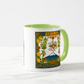 Sicilia Mt.Etna Trinacria Design Mug マグカップ (正面右)