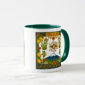 Sicilia Mt.Etna Trinacria Design Mug マグカップ (正面右)