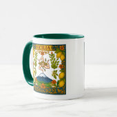 Sicilia Mt.Etna Trinacria Design Mug マグカップ (正面左)