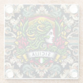 Sicilia Sicilian Design  ガラスコースター (裏面)
