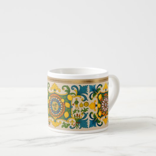 Sicilia Sicilian Pattern Espresso Cup エスプレッソカップ (正面右)