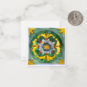 Sicilianセラミックタイル- P1 -フラットノートカード ノートカード (正面/裏面インサイチュ)