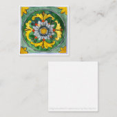 Sicilianセラミックタイル- P1 -フラットノートカード ノートカード (正面/裏面)