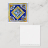 Sicilianセラミックタイル- P2 -フラットノートカード ノートカード (正面/裏面)