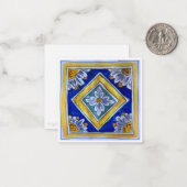 Sicilianセラミックタイル- P2 -フラットノートカード ノートカード (正面/裏面インサイチュ)