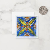 Sicilianセラミックタイル- P4 -フラットノートカード ノートカード (正面/裏面インサイチュ)