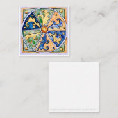 Sicilianセラミックタイル- P7 -フラットノートカード ノートカード (正面/裏面)