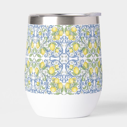 Sicilian Amalfi Lemon Mediterranean Blue Tile (左面)