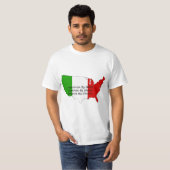 Sicilian American Italian USA Map  Tシャツ (正面フル)