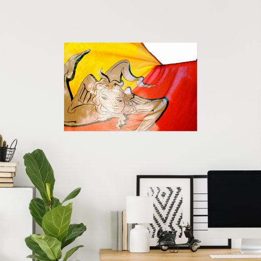 Sicilian Flag ポスター (ホームオフィス)