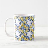 Sicilian Lemon Tiles Pattern Mediterranean Dolce コーヒーマグカップ (左)
