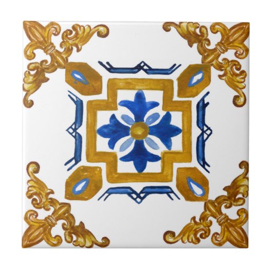 Sicilian,majolica,tiles,    タイル (正面)