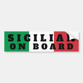 Sicilian On Board Bumper Sticker バンパーステッカー