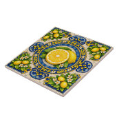 Sicilian pattern lemons ceramic tile タイル (側面)