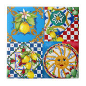 Sicilian tiles,majolica,lemons タイル (正面)