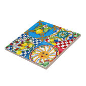 Sicilian tiles,majolica,lemons タイル (側面)