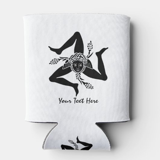 Sicilian Trinacriaあなたのテキストと背景 缶クーラー (裏面)