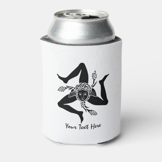 Sicilian Trinacriaあなたのテキストと背景 缶クーラー (缶裏面)