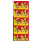 Sicilian Trinacria All-Over Flag Pattern Sicily ワインギフトバッグ (正面)