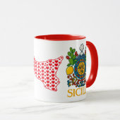 Sicilian Trinacria Design  Coffee Mug マグカップ (正面右)