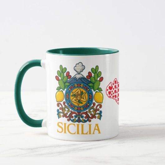 Sicilian Trinacria Design  Coffee Mug マグカップ (左)
