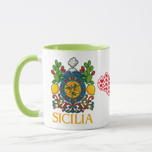 Sicilian Trinacria Design  Coffee Mug マグカップ (左)
