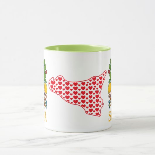 Sicilian Trinacria Design  Coffee Mug マグカップ (中央)