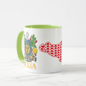 Sicilian Trinacria Design  Coffee Mug マグカップ (正面左)