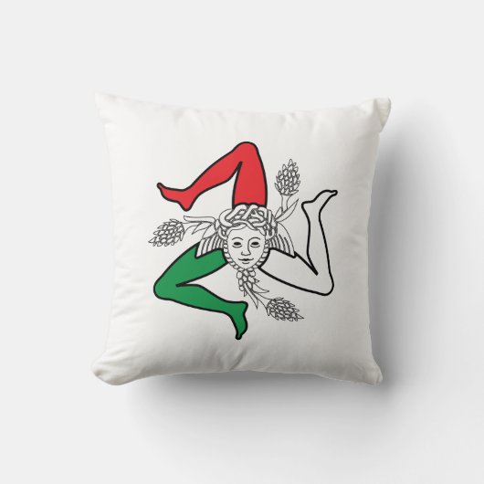 Sicilian Trinacria Medusa Design クッション (正面)