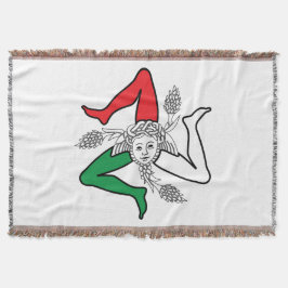 Sicilian Trinacria Medusa Design スローブランケット