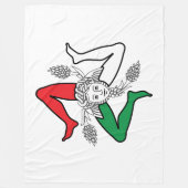 Sicilian Trinacria Medusa Design フリースブランケット (正面)