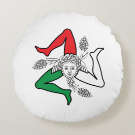 Sicilian Trinacria Medusa Design ラウンドクッション