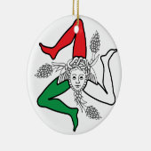 Sicilian Trinacria Medusa Emblem Italian Theme セラミックオーナメント (右)