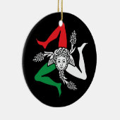 Sicilian Trinacria Medusa Emblem Italian Theme セラミックオーナメント (右)