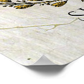 Sicilian Trinacria Olive Wreath Your Text ポスター (角)