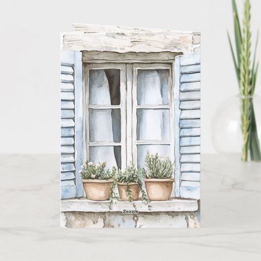 Sicilian Window Plants Thinking of you カード (裏面)