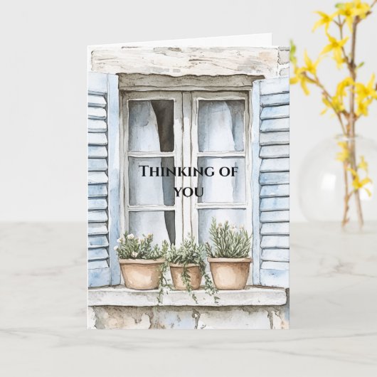 Sicilian Window Plants Thinking of you カード (黄色い花)