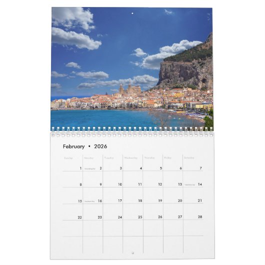Sicily 2023 calendar カレンダー (2月 2026)