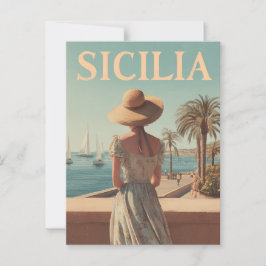 Sicily 50s vintage travel ポストカード