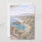 Sicily Coast Italian Themed Bridal Shower 招待状 (裏面)