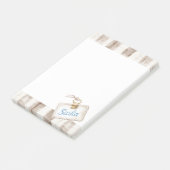 Sicily Cream Rustic Brown Stripes ポストイット (アングル)