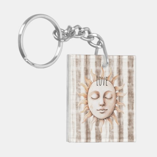 Sicily Cream Rustic Cream Sun Stripes キーホルダー (正面左)