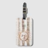 Sicily Cream Rustic Cream Sun Stripes ラゲッジタグ (正面縦)